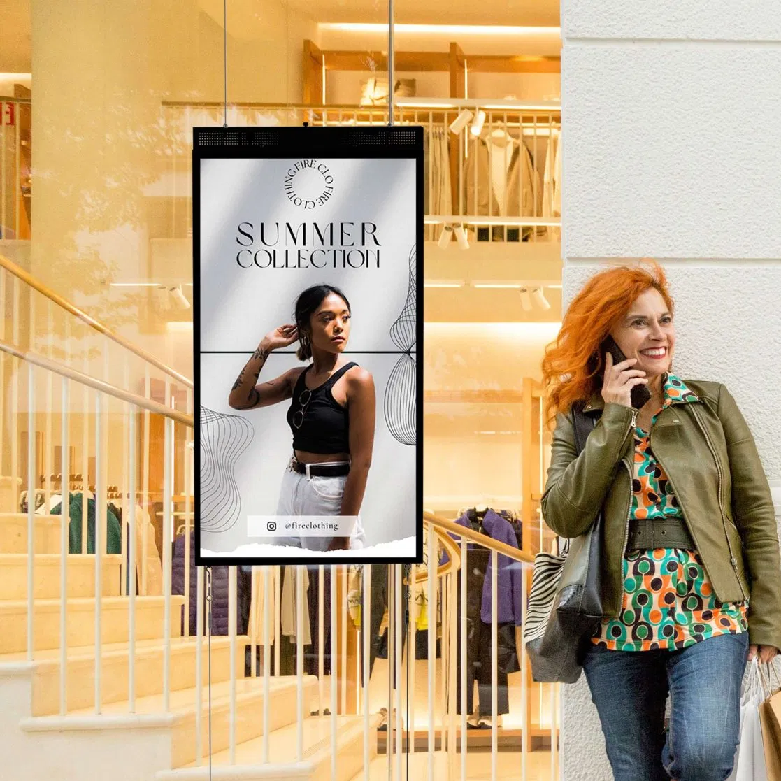 Slimline Digital Advertising Displays LCD Screen with 2K Resolution and High Brightness Street Advertising Screens