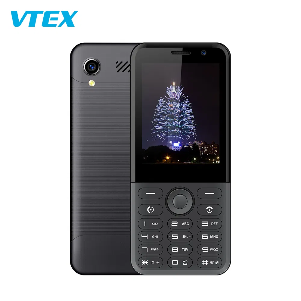 Кнопочный телефон 2.8 дюйма, черный, 2G