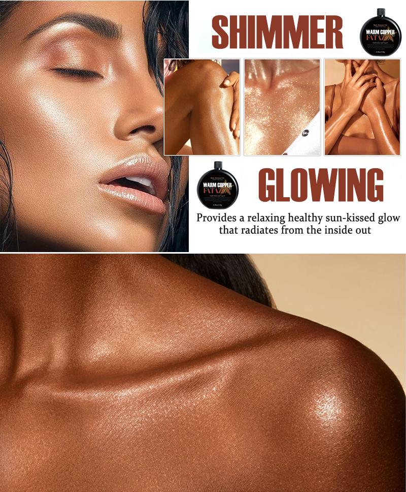 Fatzen Skin Care Products Beautiful Products Skin Glittering Design for Black Women Body Shimmer Oil