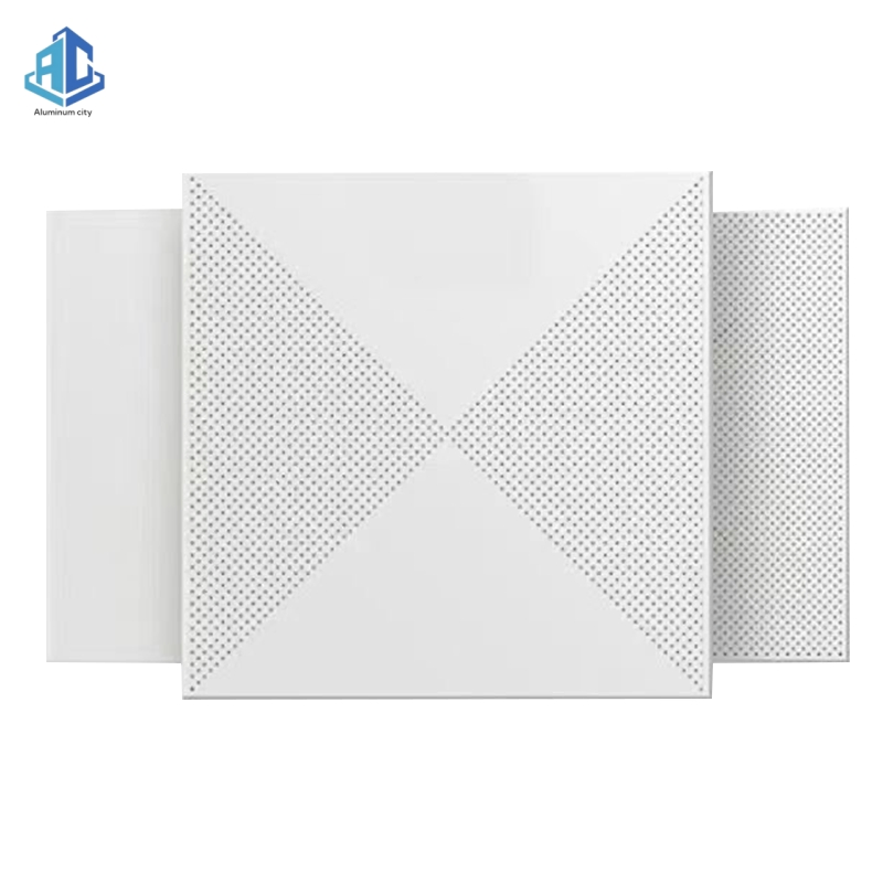 600X1200mm Perforated Aluminum Lay in Ceiling Aluminum Facade Cladding Aluminum Baffle Ceiling