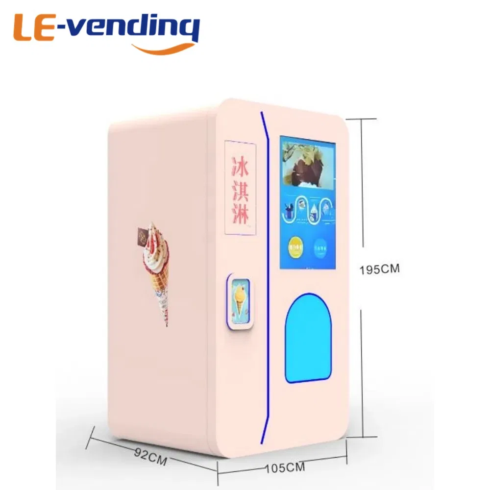 Heavy Duty 27 Inch Touch Screen Soft Ice Cream Vending Machine for Business