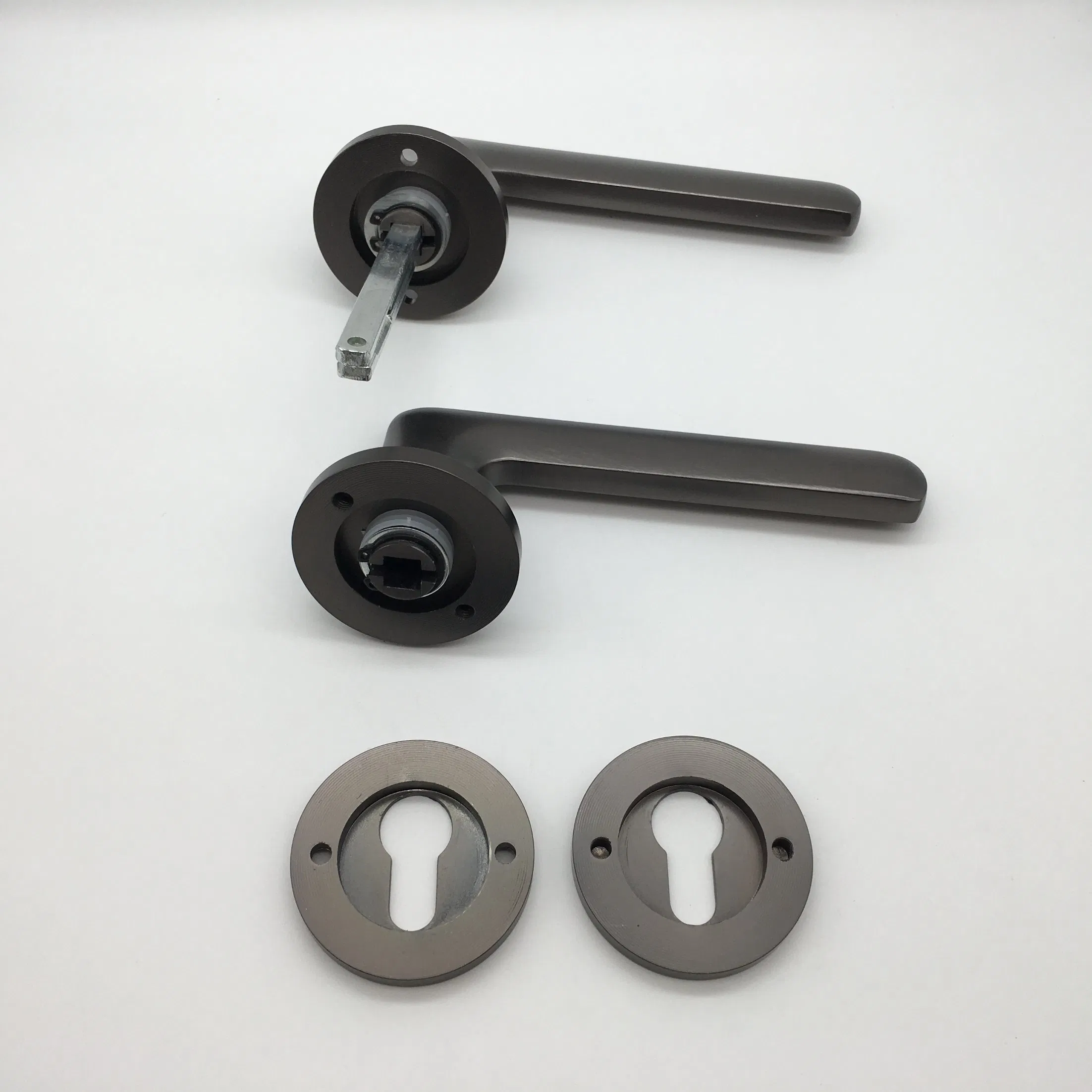 Round Lever Door Handle Aluminum Alloy Interior Design Handles for Wooden Doors