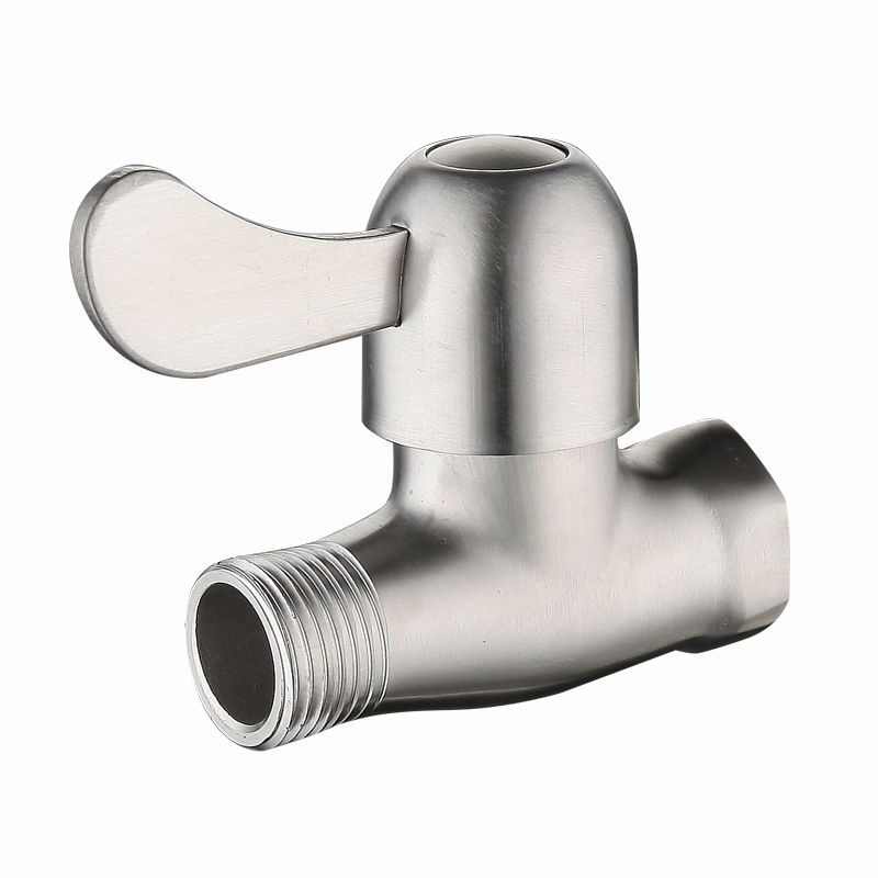 304 Stainless Steel Straight Through Valve Wire Drawing Water Pipe Valve G1/2 Stop Valve