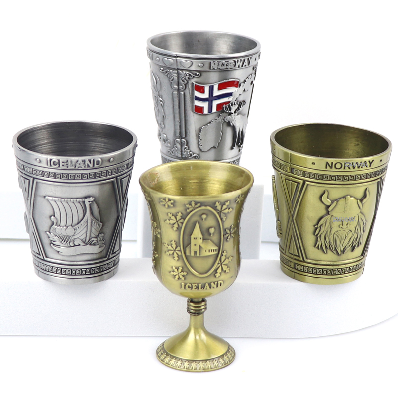 Wholesale Personalized Design Zinc Alloy Tourist Souvenir Custom Engraved Metal Shot Glass