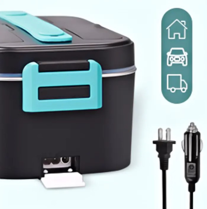 Portable Electric Lunch Box with Transparent Cover and Large Capacity