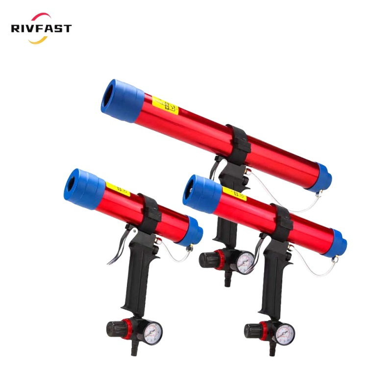 Windows Repair Instrument, Adjustable Pneumatic Glass Glue Gun Air Rubber Gun Tool 310ml -600ml Hard Glue Sealant Applicator Caulking Gun Tool