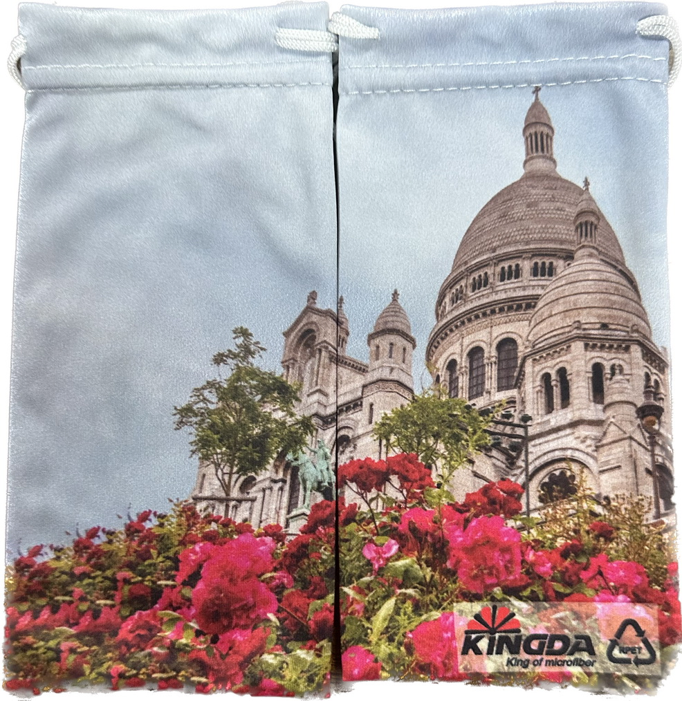 Grs/Reach Compliant Microfibre Sunglasses Pouch with Custom Logo Print