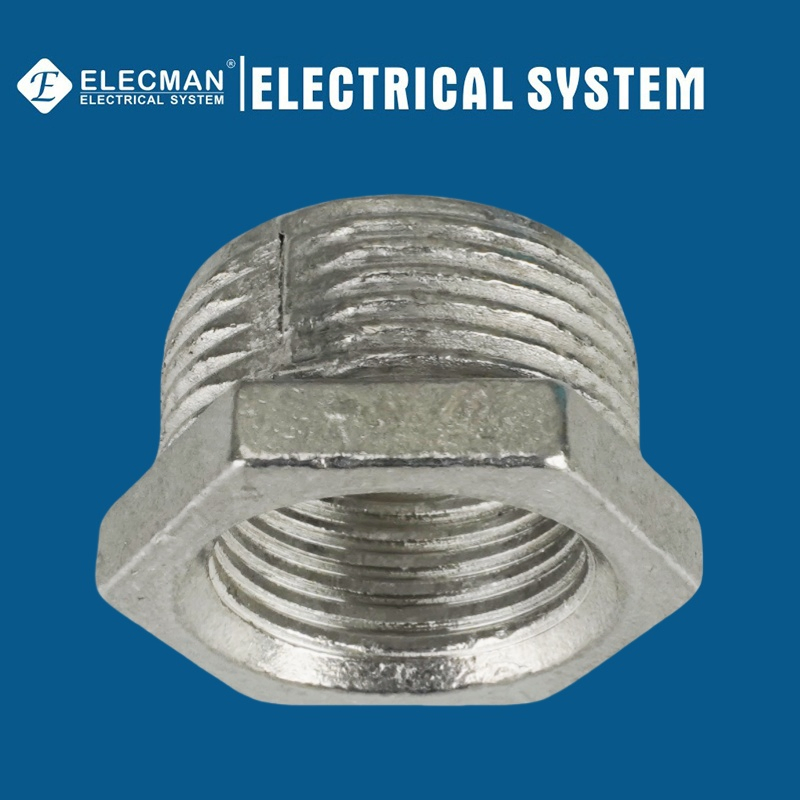 UL Certificate Zinc Die Casting Full Thread Bushed Nipple Rigid Electrical Conduit Nipple