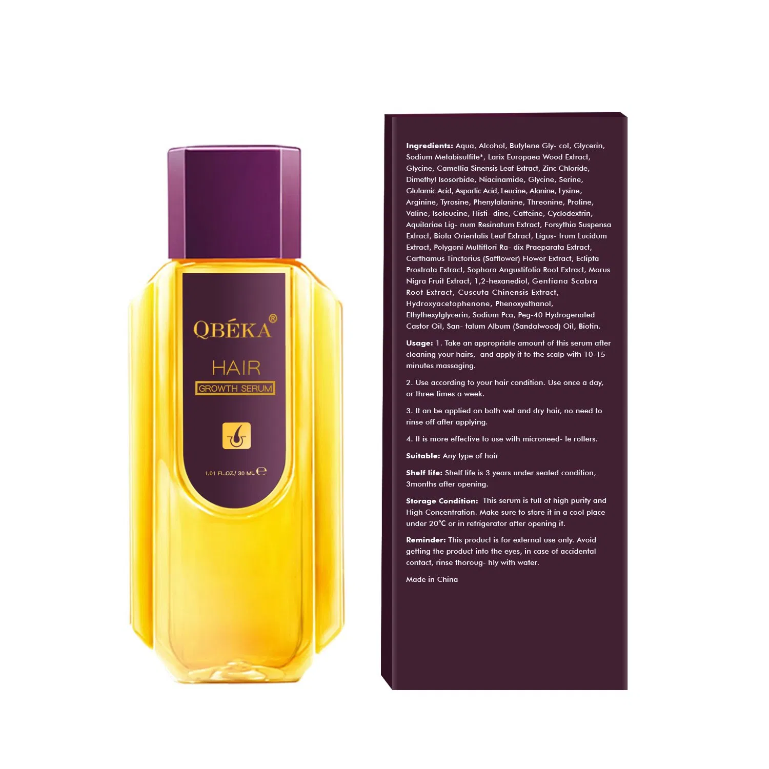 Private Label Hot Selling Herbal Formula Anti Hair Loss Hair Growth Serum