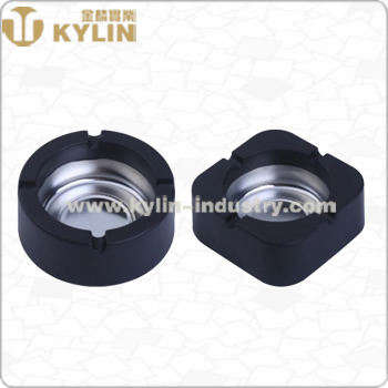 Stocked Cheap Price Table Mini Shape Plastic Ashtray with Tinplate Inside