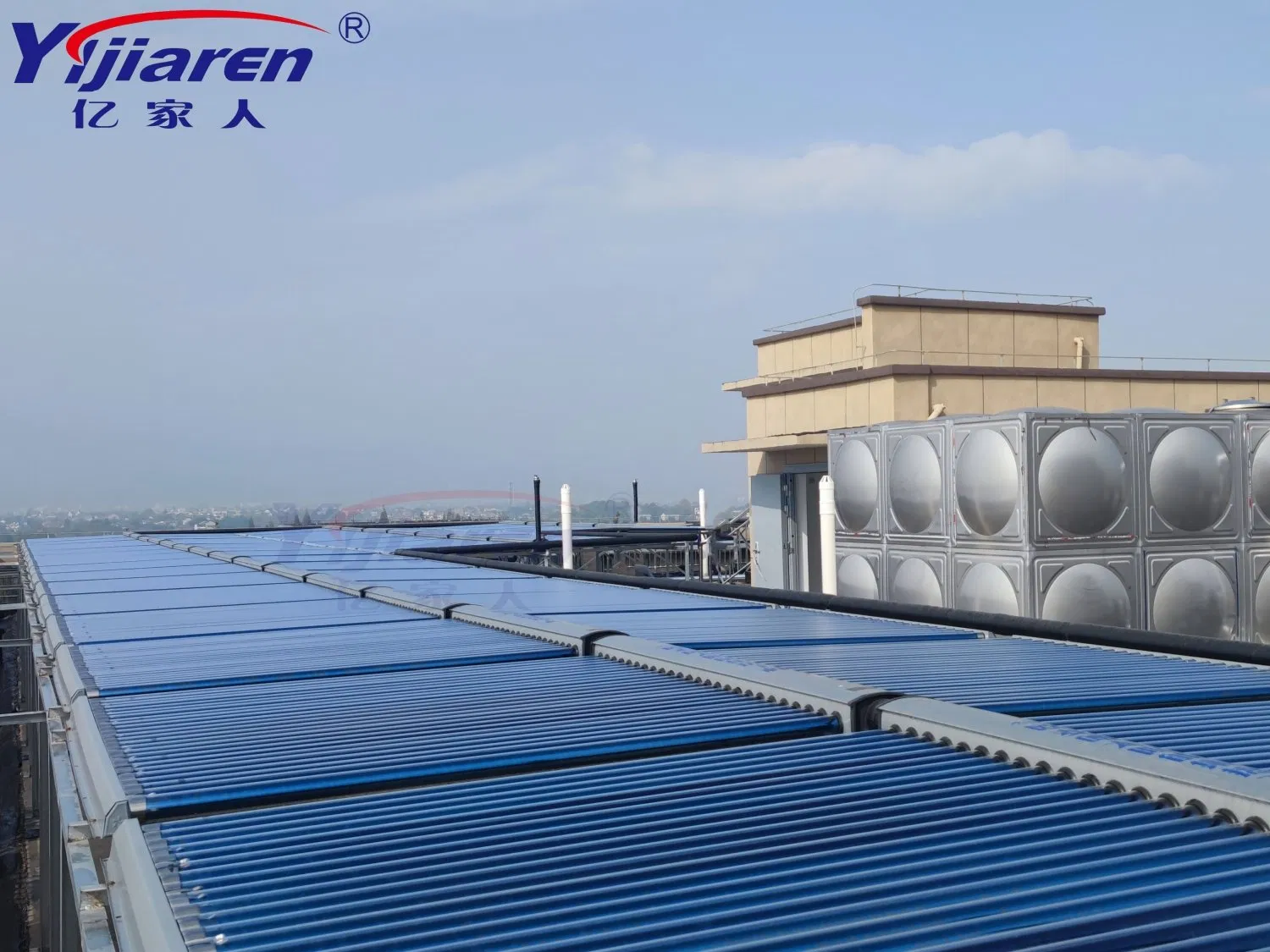 Вакуумный солнечный коллектор для коммерческого водонагрева