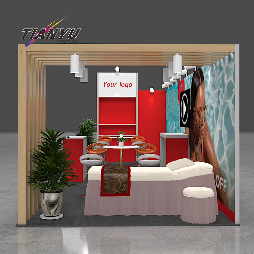 Effortless Setup Wooden Tradeshow Display for Beauty Brands