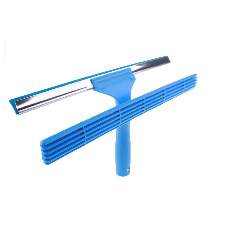 14 Inch Microfiber Combi-Squeegee Scrubber 2 in 1 Window Squeegee and Window Washer Set