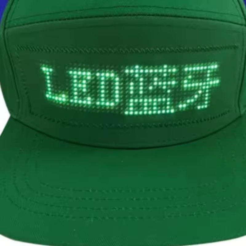 Cheap Price Customizable Logo Waterproof Caps LED Scrolling Unisex Hat