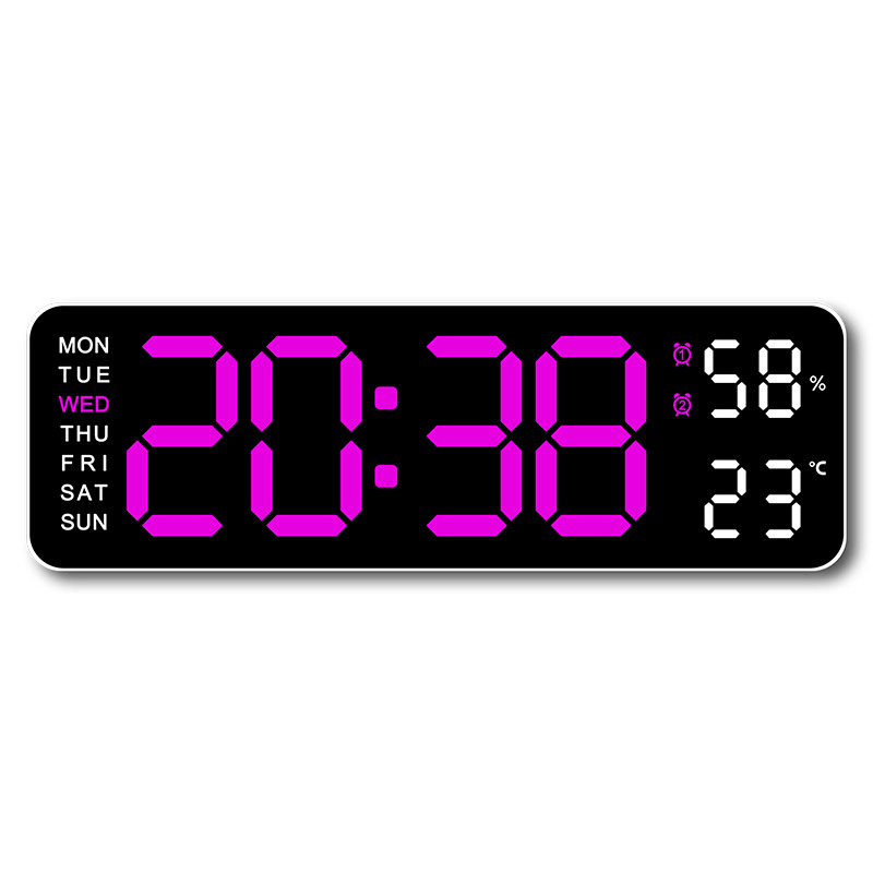 Digital LED Alarm Clock USB Power Electric Clock with Calendar Temperature Humidity Desktop Table Clock