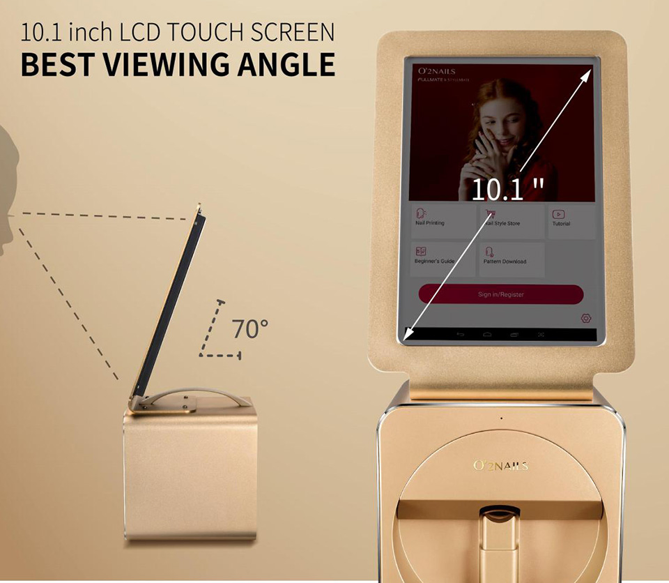 New Digital Nail Printer 10 Inch LCD Touch Screen Smart Nail Printing Machine