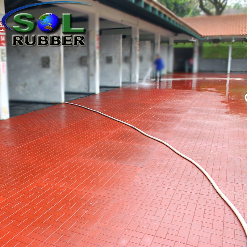 Sol Rubber Brick Pattern Rubber Stable Flooring Mats