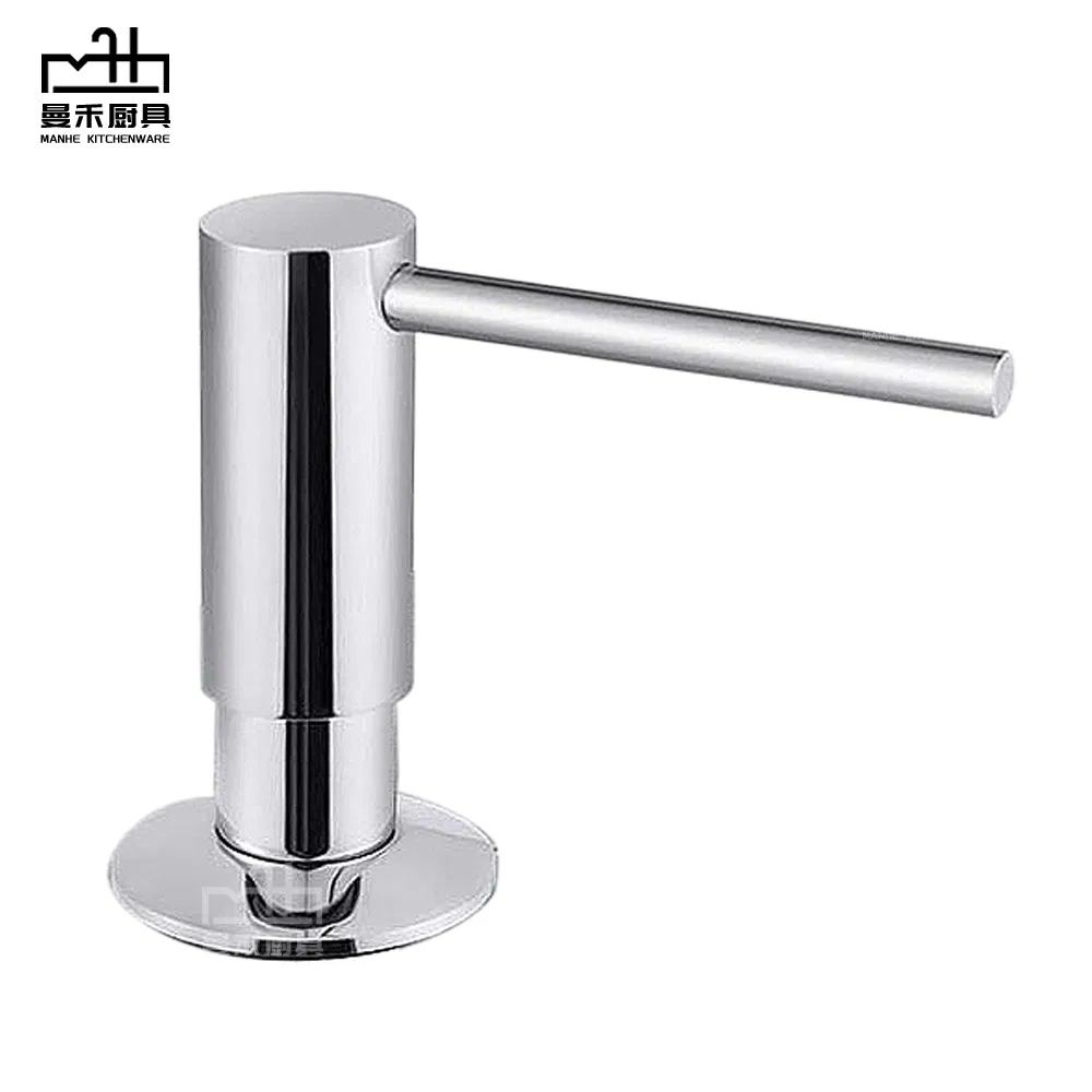 Chrome Kitchen Sink Soap Dispenser Stainless Steel Countertop Soap Dispenser for Dispensing Liquid & Gel Soap Hand Lotion