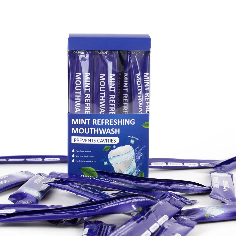 Alcohol-Free Travel Packs Mouthwash - Fresh