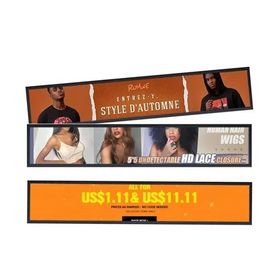 Вытянутый LED-бар для рекламы с Wi-Fi и Android 11