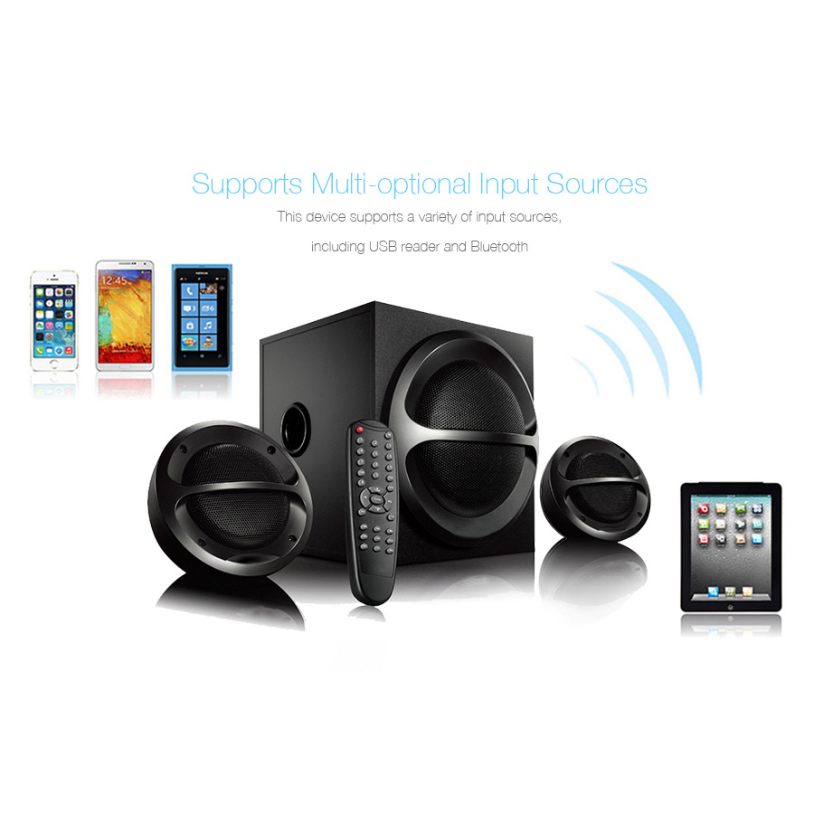 Компьютерная акустика 2.1 USB Bluetooth с пультом