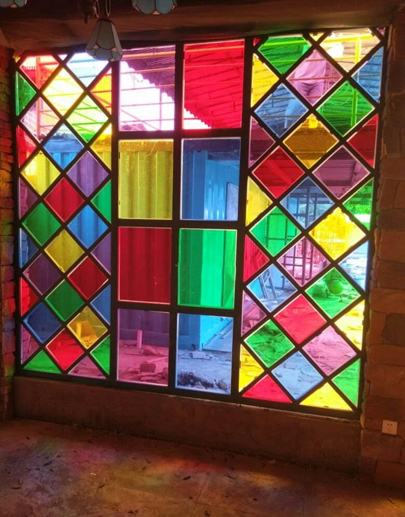 Livinyl Home Decoration Privacy Protection Dichroic Frost Vinyl Roll Frosted Glass Self-Adhesive Window Tint Rainbow Film