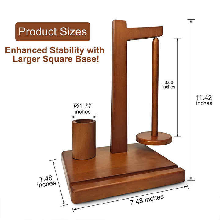 Бамбуковая подставка для пряжи с держателем телефона