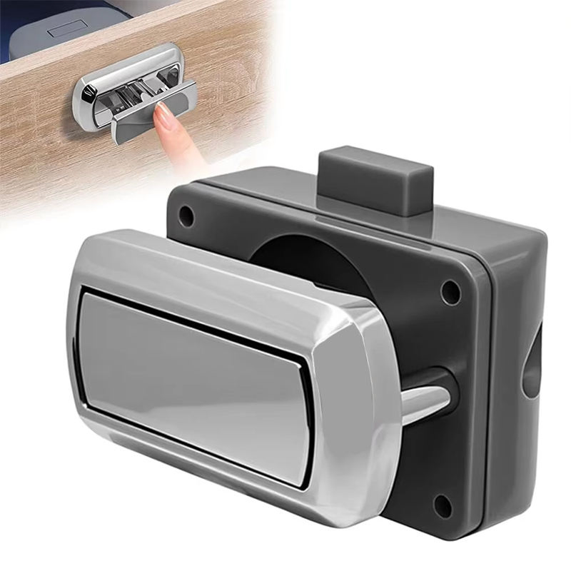 Cupboard Cabinetry Caravan Motorhome Push Button Yachat Boat Catch RV Drawer Lock