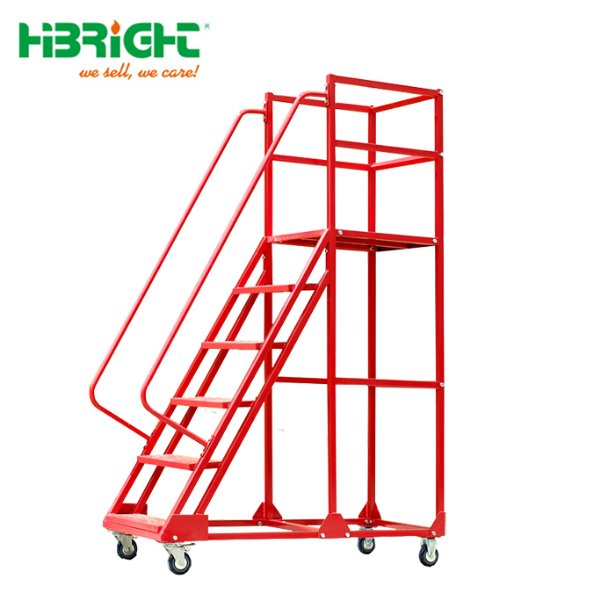 1.5m Platform Height Foldable Supermarket Tool Cart Step Ladder