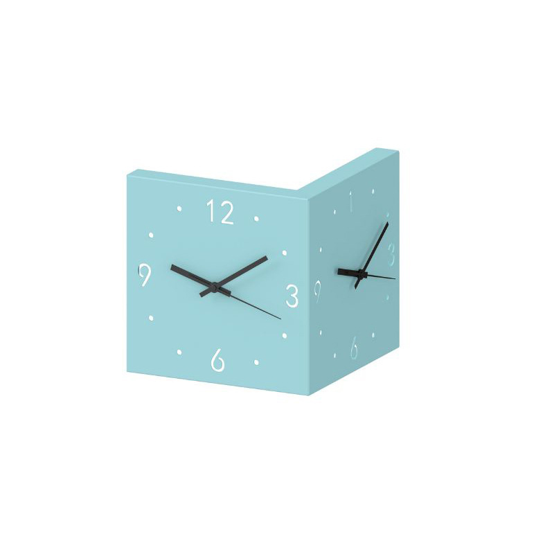 Ins Wind Corner Clock Double-Sided Living Room Creative Simple Wall Clock