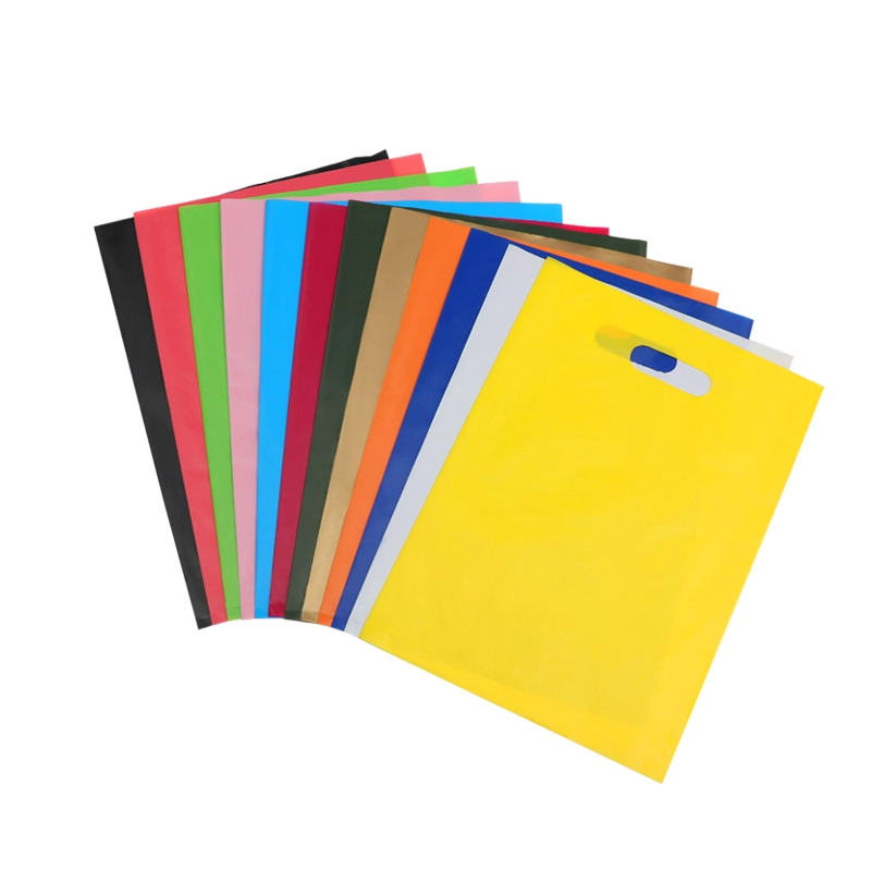 Custom Durable Handle Groceries Business Promotion Shopping Bags PE Plastic Bag