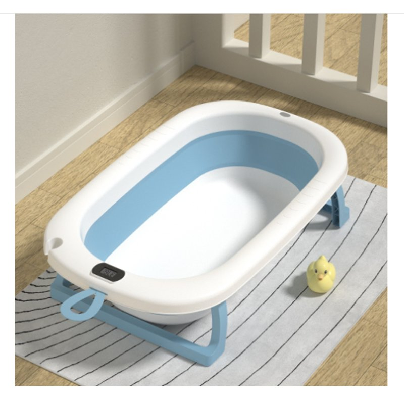 Baby Bathtub with Thermometer Show and Shower Hole, Baby Product