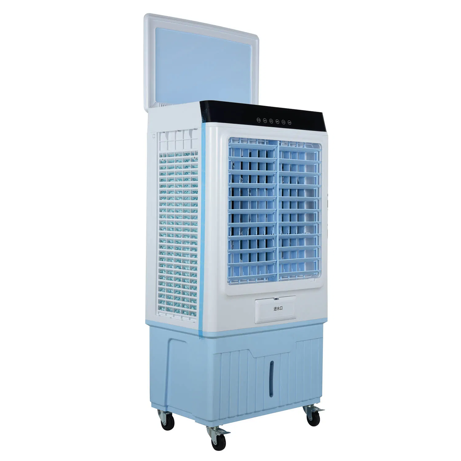 Energy Saving 160W Air Cooler 8000m3h 55L Tank Remote Control