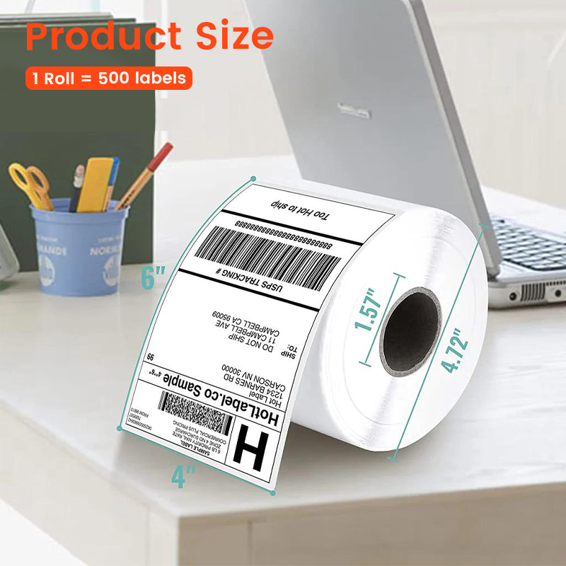 Blank White Thermal Self Adhesive Label Sticker for Printer Supermarket