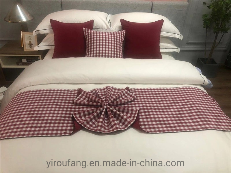 Luxury Bedding Runner Cotton Decorative Bed End Scarf Hotel Bed Runner