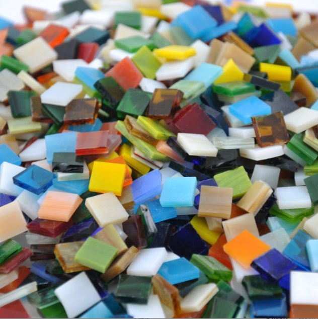 Religious Decorative Colored Glass Particles Glass Block Glass Tube
