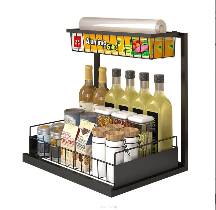 Выдвижной органайзер для кухни под раковину