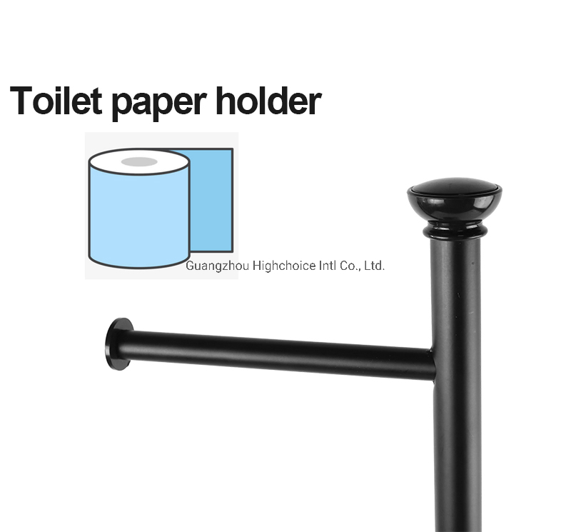 Bathroom Bamboo Toilet Brush and Paper Holder