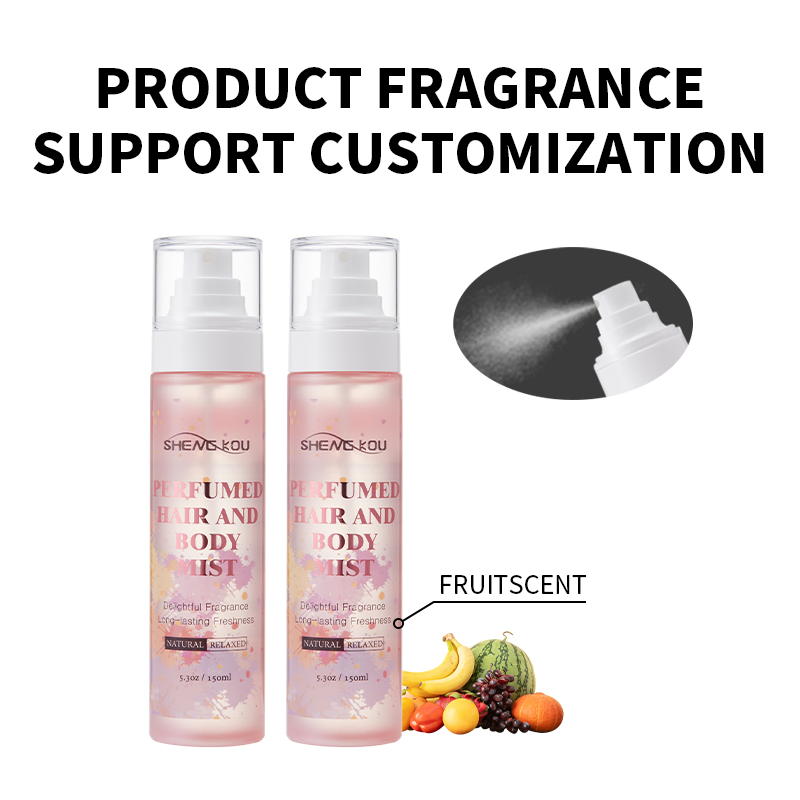 Private Label Hydrating Hair Perfume Spray Fruit Delightful Fragrance Hair Body Mist