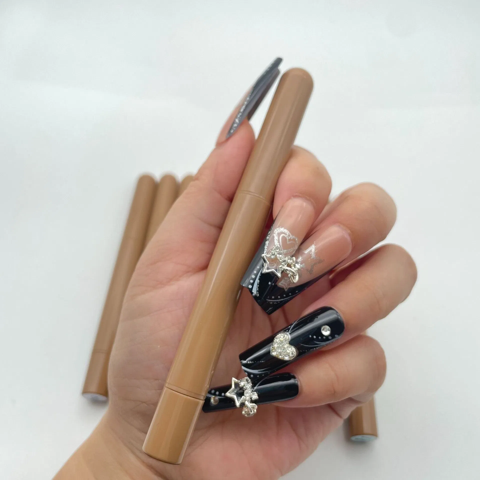 Natural Vegan Waterproof Retractable Double-Ended Silk Peptide Lip Liner Nude Lipstick Pen
