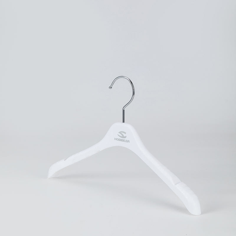Beautiful White Kids Children's Clothes Hangers for Clothing Store with Logo