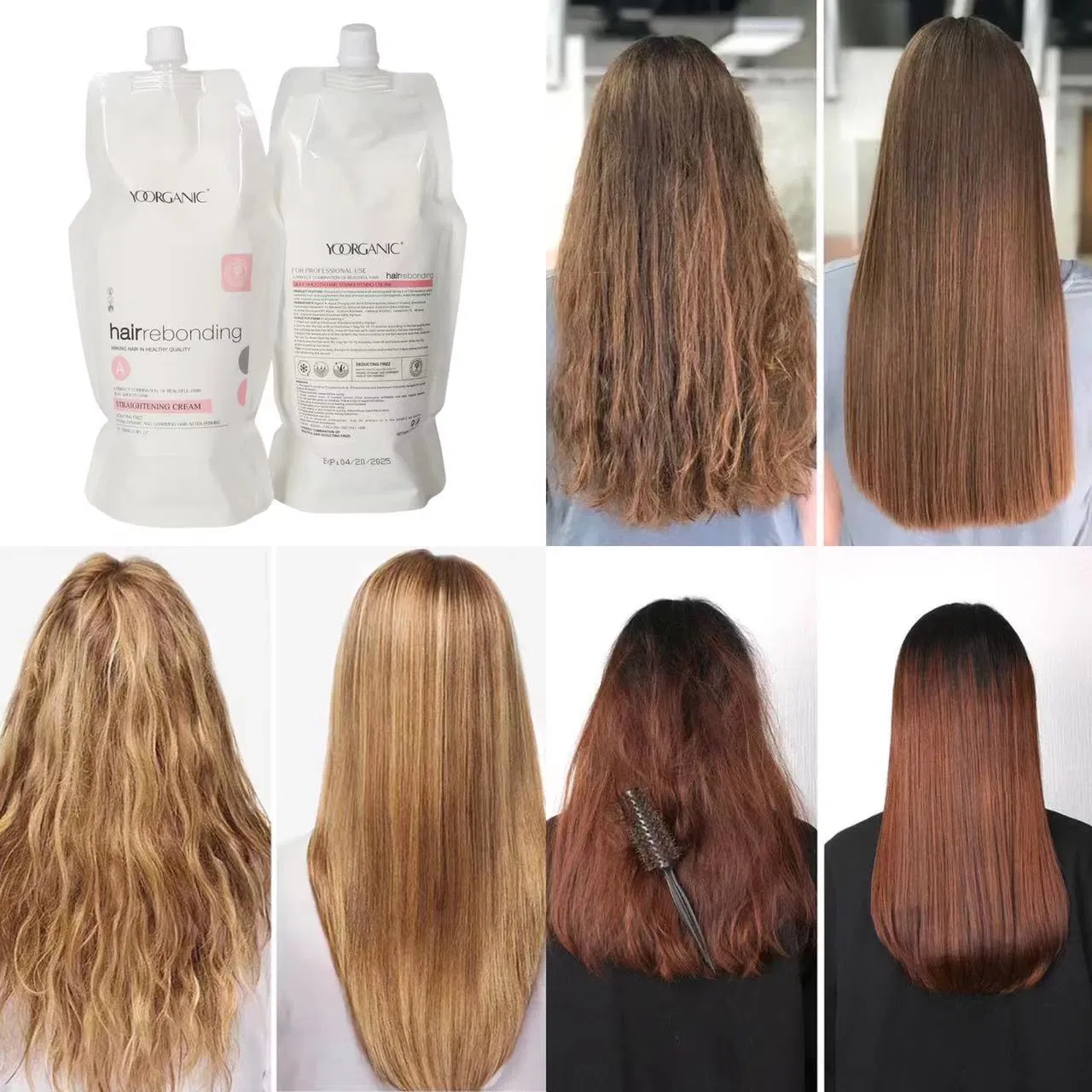 Wholesale Agent a Agent B Hair Rebonding Straight Cream Perm Salon Product