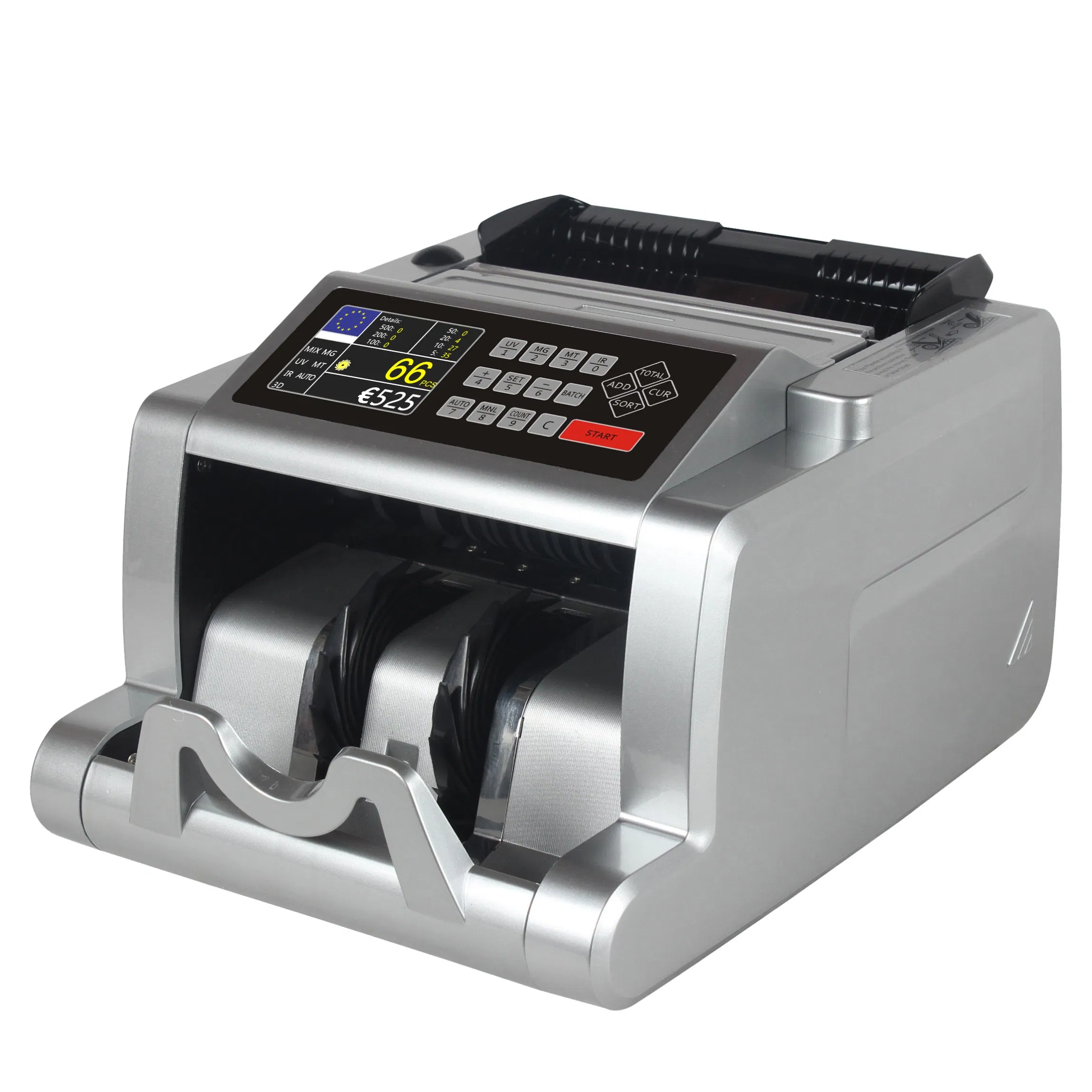 Al-5300t Euro Money Counter Mixed Denomination Sort Bill Counter