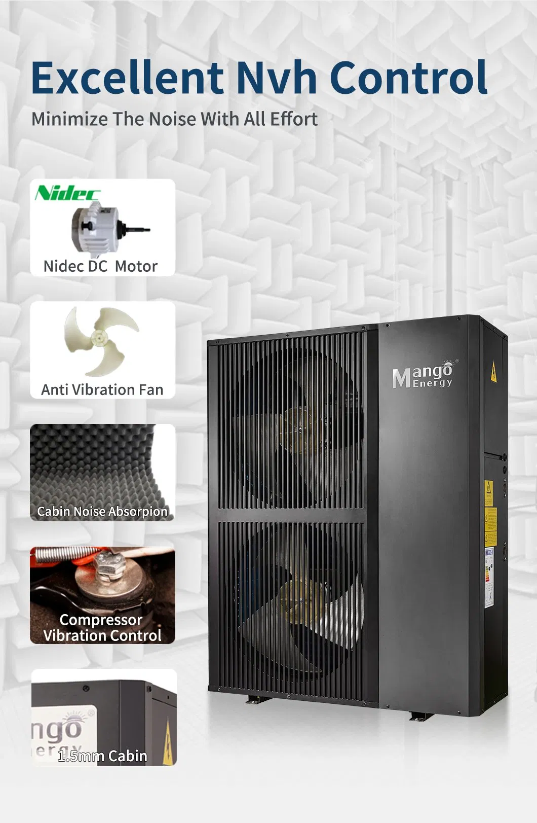 OEM Full DC Inverter R32 Air Source Heat Pump with a+++ ERP Label