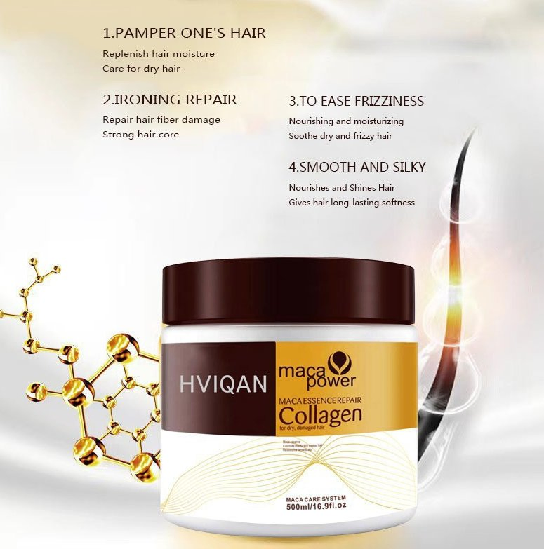 Online Wholesale and Retail Cross Border Collagen Hair Mask Pour Moroccan Nut Oil Maca Essence Repairing Hair Deep Hydrating Hair Masque Conditioner Hair Mask