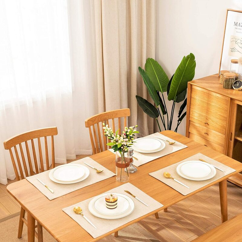 Brighthomey Place Mat Washable Large Heat Insulated Decorative Table Place Mats