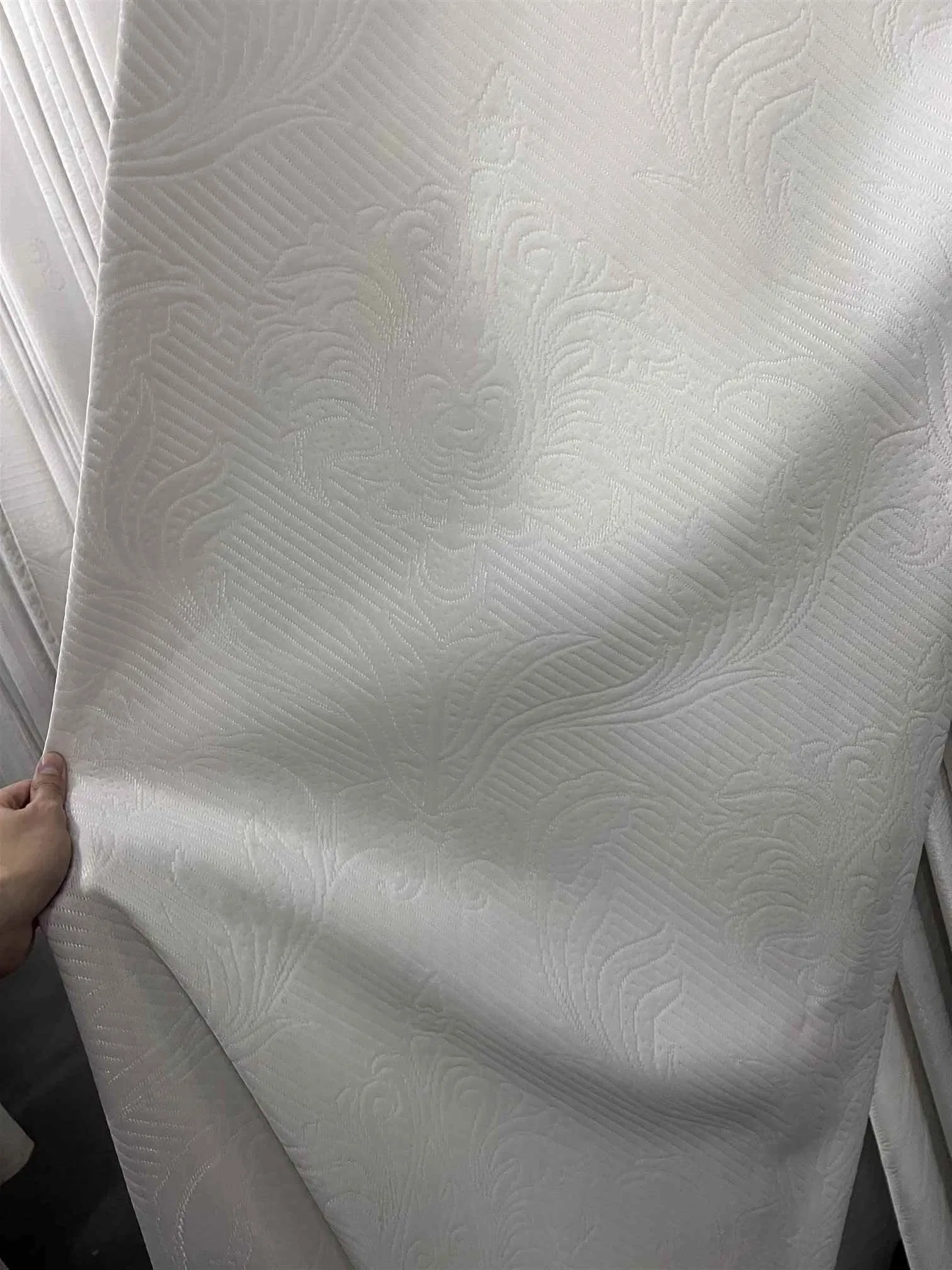 Mattress Polyester Cotton Ticking Jacquard Knitted Fabric 180-450gsm Available