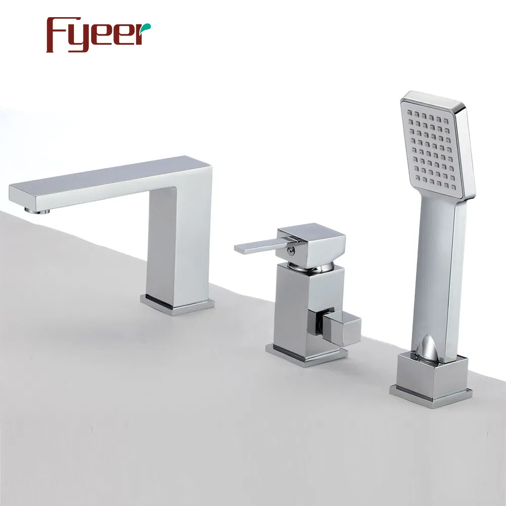 Смеситель для ванны Fyeer Widespread, хром