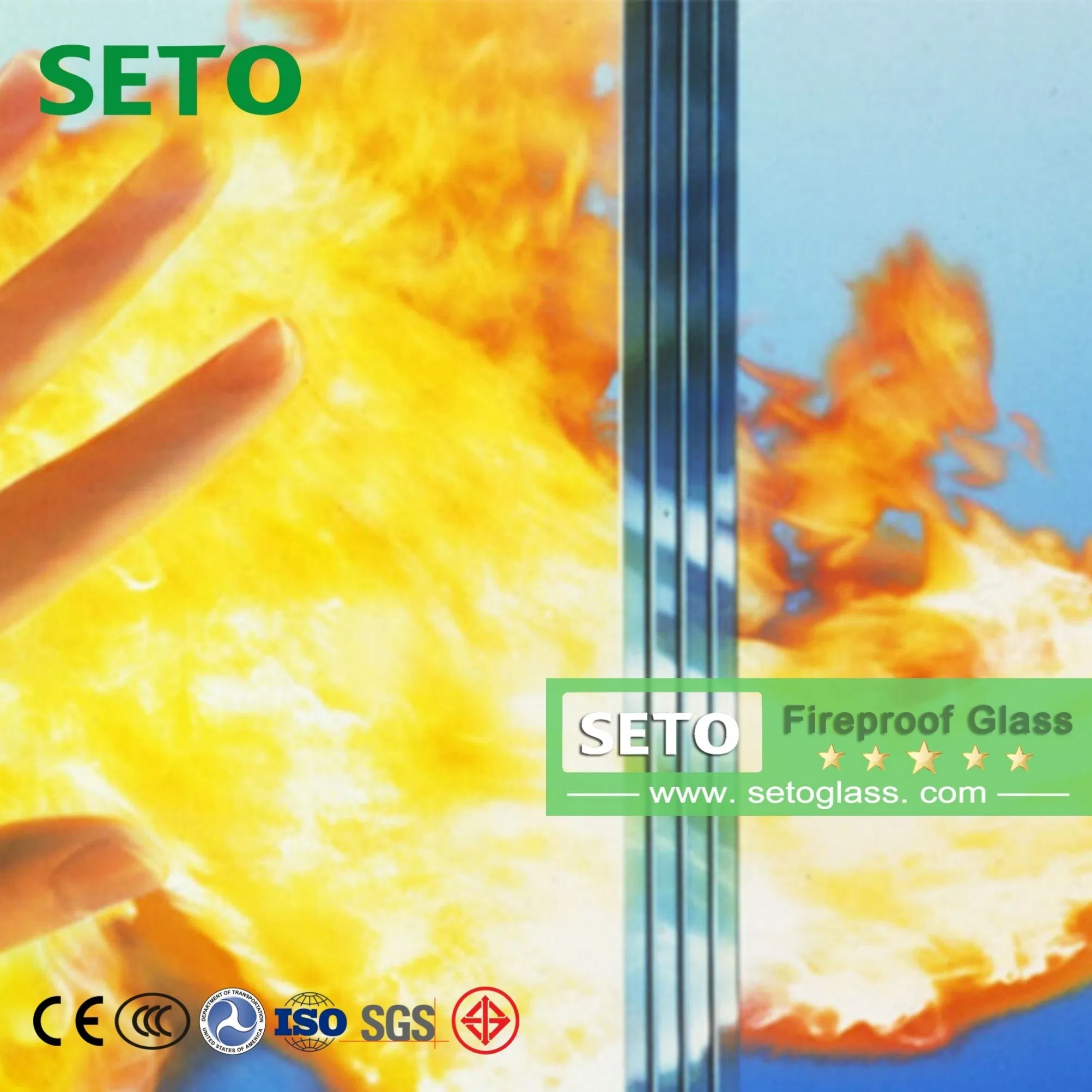 Fireproof Glass 30min 60min 90min 120minfire Resistant Glass for Window and Door
