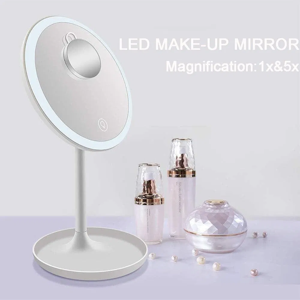 Household LED Table Glass Makeup Cosmetic Mirror